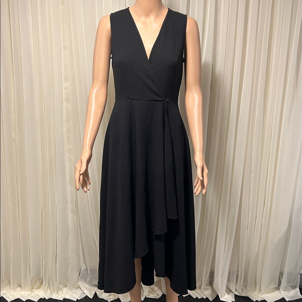 Calvin Klein Elegant Black High-Low Dress